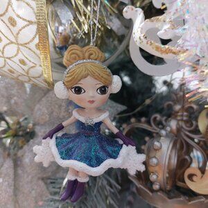 Beautiful Princess Fairy Xmas Christmas Ornament In Beautiful Dress